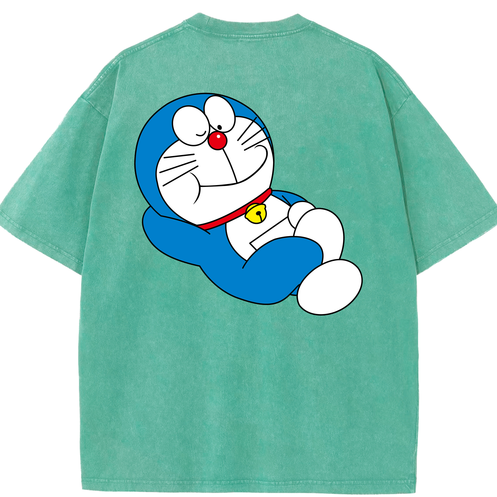 （画像用） ドラえもん Doraemon 綿100% ヴィンテージ風 半袖Tシャツ（背面プリント）